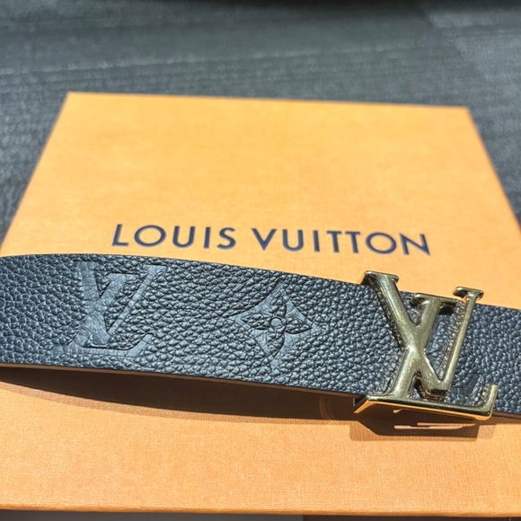 LOUIS VUITTON BLACK ICONIC BELT - Picture 2 of 4